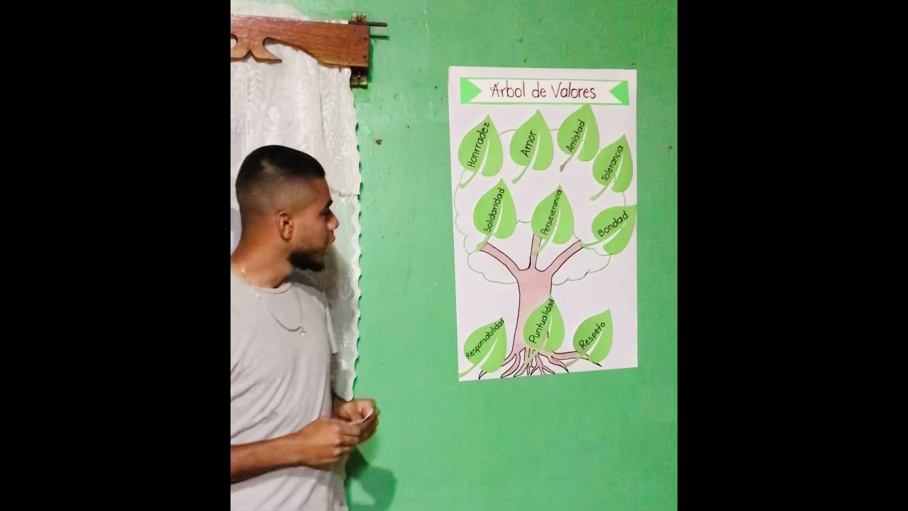 imagenes de arbol de valores para colorear