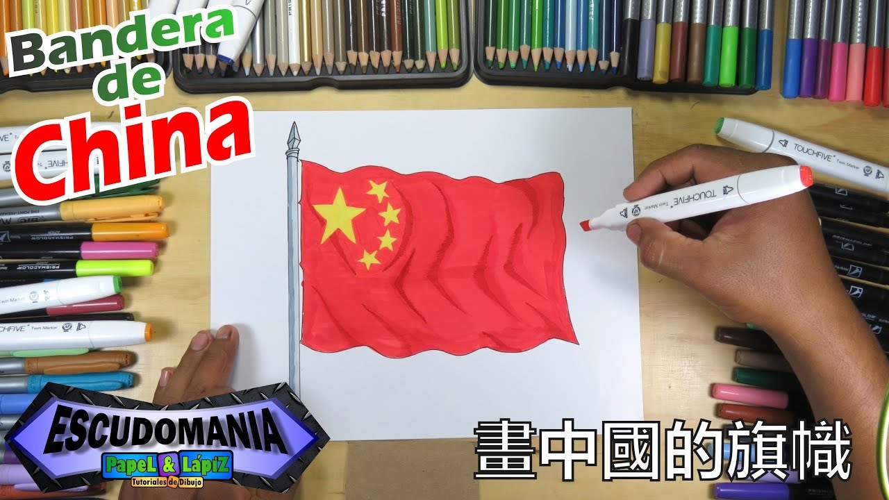 la bandera de china para colorear