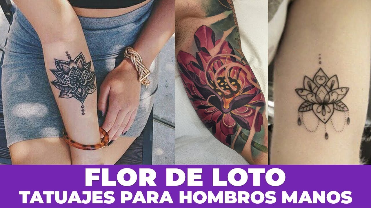 tatuajes de flor de loto para hombre